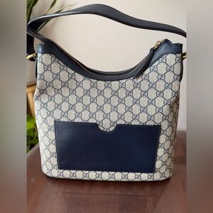 GUCCI Linea A Supreme Coated Canvas Hobo Shoulder Bag 1,514$+tax